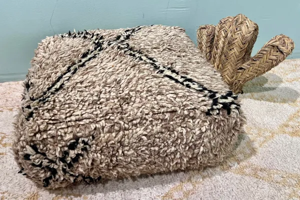 Marokkanischer Pouf Nr. 77115 60cm x 60cm x 25cm inkl. Füllung