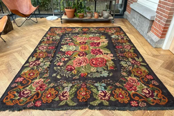Rozenkelim authentiek, handgeweven in Moldavië 11052 250cm x 188cm