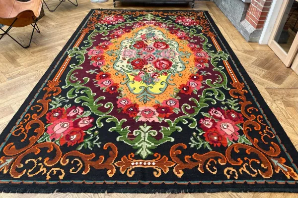 Rozenkelim authentiek, handgeweven in Moldavië 10888 356cm x 220cm