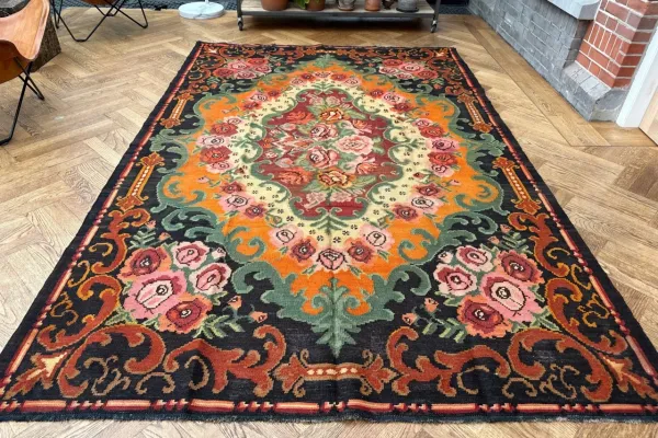Rozenkelim authentiek, handgeweven in Moldavië 11035 285cm x 187cm