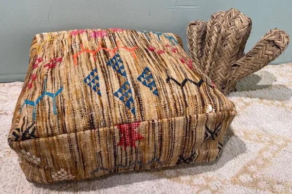 Marokkaanse Poef nr.94035 60cm x 60cm x 25cm incl. vulling