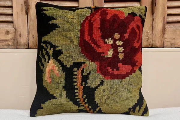 rozenkelim kussen nr.18130 50cm x 50cm incl binnenkussen 