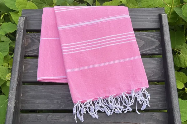 Hamamdoek roze 100% katoen (180cm x 100cm) 