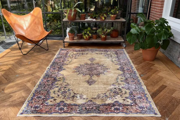 Vintage-Teppich im Stil mit weichem Flor Nr. 3030