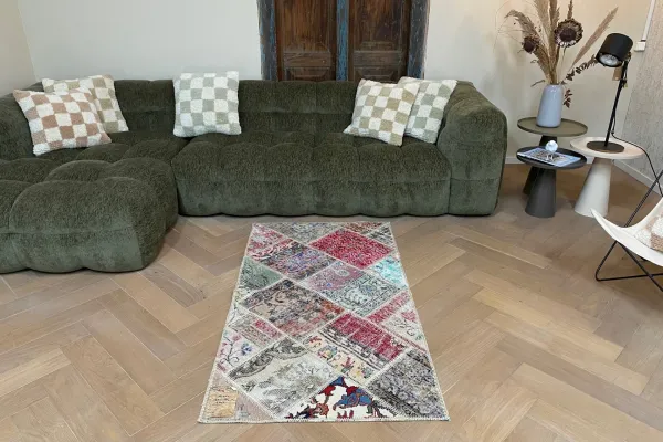 patchwork vloerkleed diverse kleuren nr.36212 153cm x 84cm