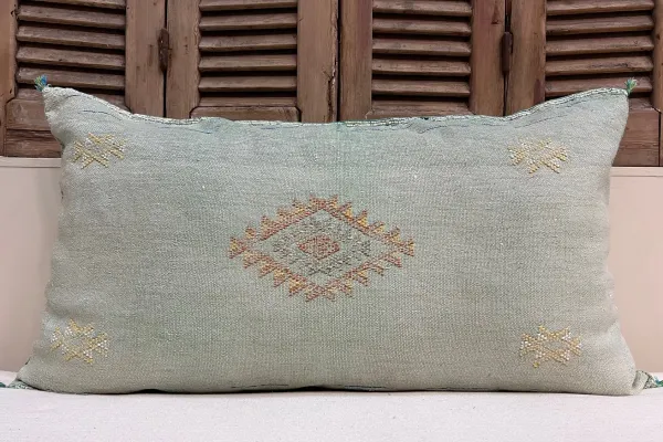 Sabra Kussen uit Marokko groen 100cm x 50cm incl vulling nr.56227