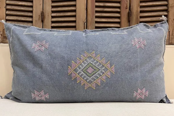 Sabra Kussen uit Marokko blauw 100cm x 50cm incl vulling nr.56229