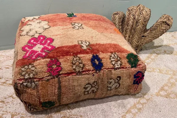 Marokkaanse Poef nr.77812 60cm x 60cm x 25cm incl. vulling