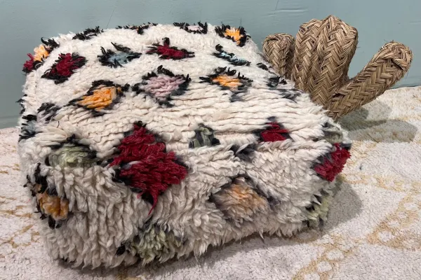 Marokkaanse Poef nr.77820 60cm x 60cm x 25cm incl. vulling