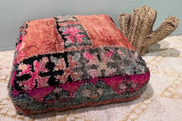 Marokkaanse Poef nr.77822 60cm x 60cm x 25cm incl. vulling