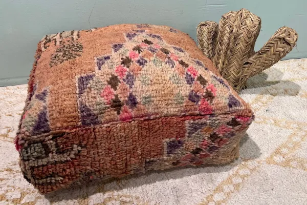 Marokkaanse Poef nr.77827 60cm x 60cm x 25cm incl. vulling