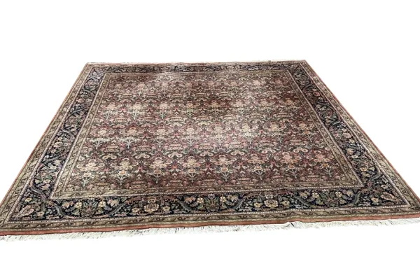 Ongeschoren Tabriz vloerkleed, nr.23322 305cm x 300cm 