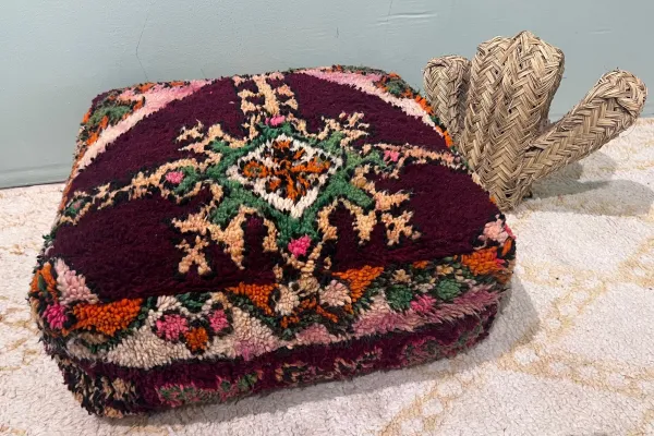 Marokkaanse Poef nr.86206 60cm x 60cm x 25cm incl. vulling