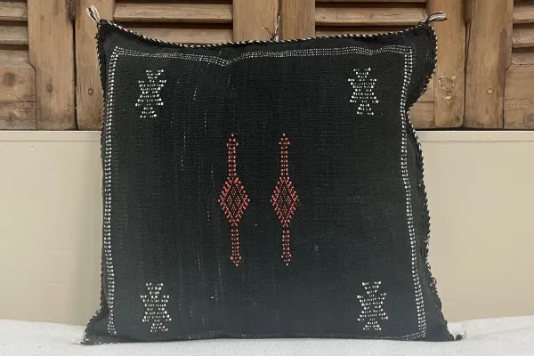 Sabra Kussen uit Marokko zwart 45cm x 45cm incl vulling nr.55447