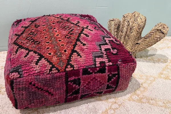 Marokkanischer Pouf Nr. 47007 60cm x 60cm x 25cm inkl. Füllung