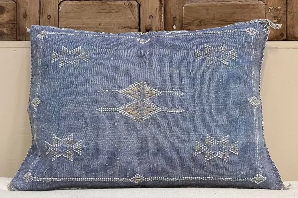 Sabra Kussen uit Marokko blauw 60cm x 40cm incl vulling nr.61100