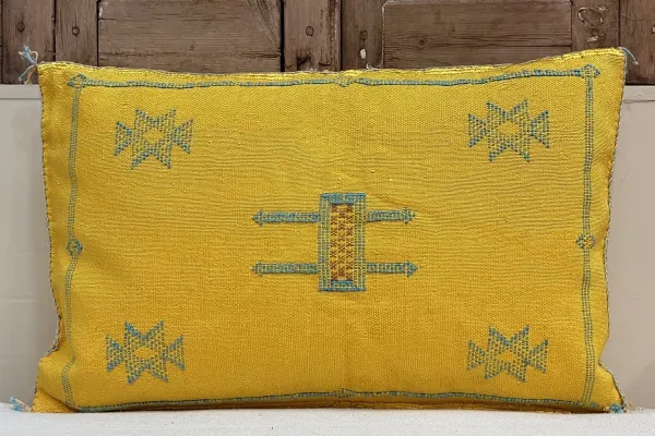 Sabra Kussen uit Marokko geel 60cm x 40cm incl vulling nr.61111