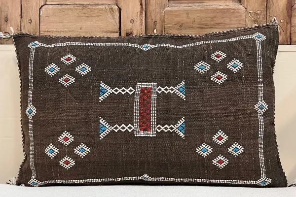 Sabra Kussen uit Marokko bruin 60cm x 40cm incl vulling nr.61128