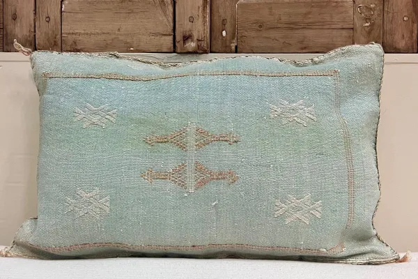 Sabra Kussen uit Marokko groen 60cm x 40cm incl vulling nr.61144