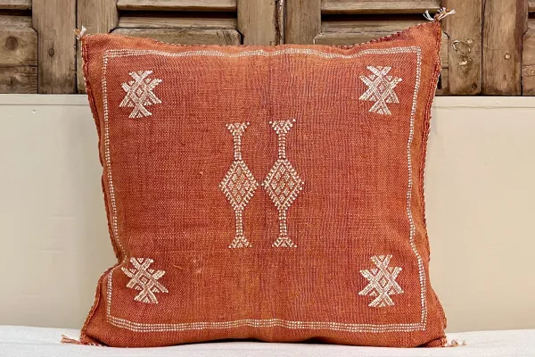 Sabra Kussen uit Marokko oranje / rood 45cm x 45cm incl vulling nr.94007
