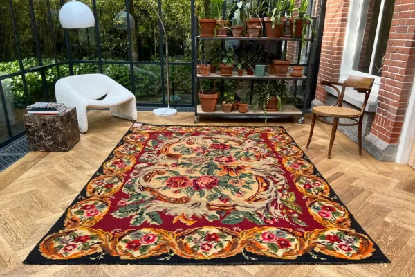 Rozenkelim authentiek, handgeweven in Moldavië 10721 295cm x 209cm