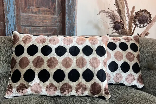 Ikat Velvet kussen 60cm x 40cm incl binnen kussen nr.98687