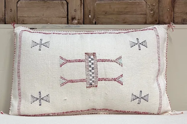 Sabra Kussen uit Marokko wit 60cm x 40cm incl vulling nr.93232