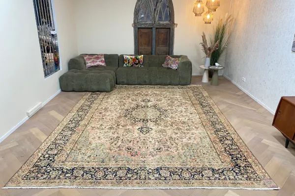 Vintage kirman vloerkleed 65059 385cm x 288cm
