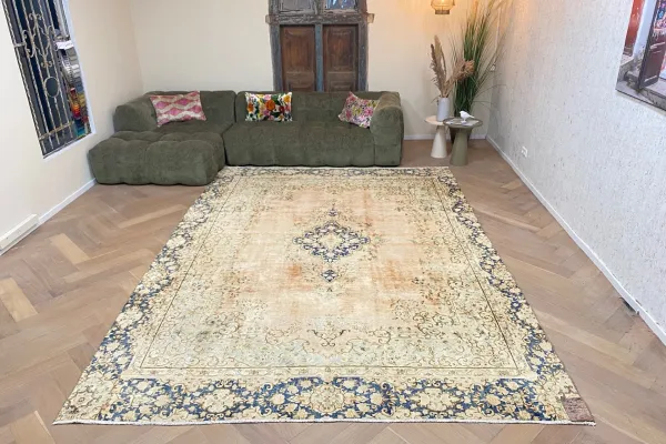 Vintage kirman vloerkleed 65006 367cm x 259cm