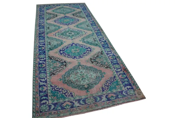 Vintage vloerkleed loper 56164 343cm x 138cm