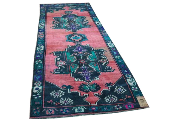 Vintage vloerkleed loper 56378 340cm x 115cm