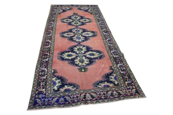 Vintage vloerkleed loper 56382 342cm x 135cm