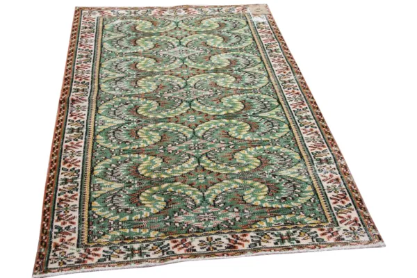 Vintage vloerkleed met groen 10080 205cm x 125cm