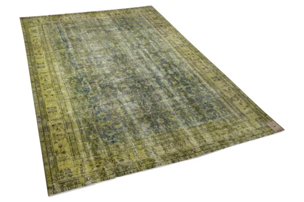 Vintage vloerkleed groen 11036 319cm x 220cm 