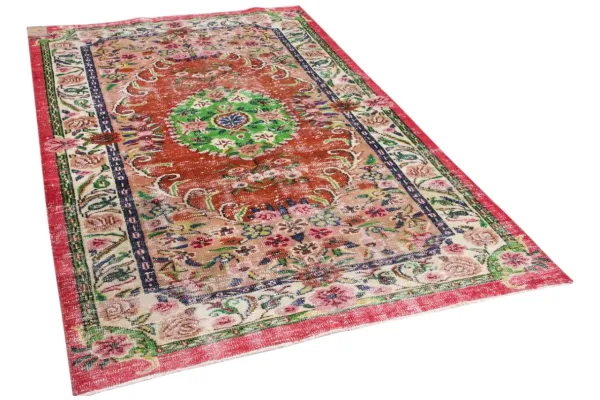 Vintage vloerkleed bruin groen 270cm x 162cm