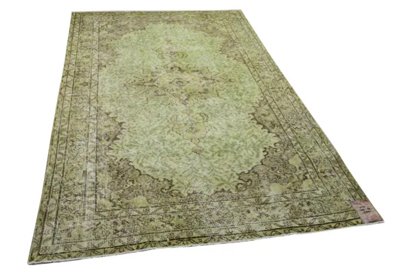 Vintage vloerkleed groen 11013 278cm x 164cm