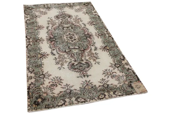 Vintage vloerkleed groen nr:12911 213cm x 119cm