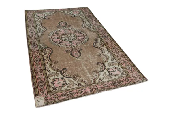 Vintage vloerkleed bruin, roze 16250 268cm x 161cm