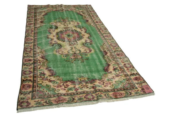 vintage vloerkleed groen 310cm x 169cm