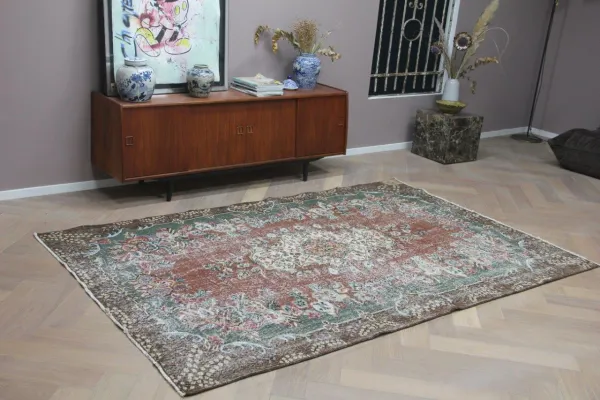 Vintage vloerkleed 25704 268cm x 165cm