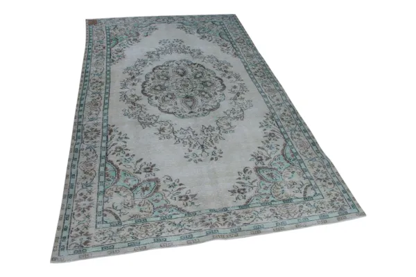 Vintage vloerkleed met groen 28565 322cm x 190cm