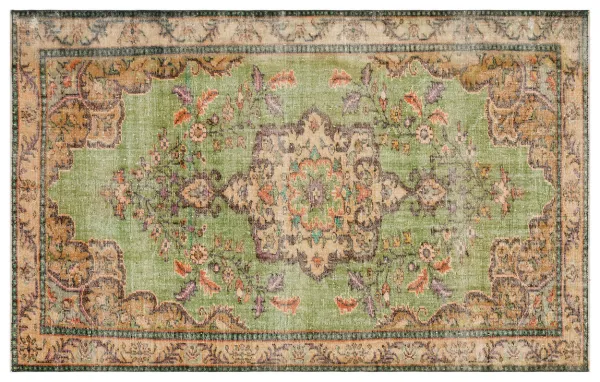 Vintage vloerkleed met groen 34767 269cm x 174cm Dit kleed verwachten we begin januari binnen