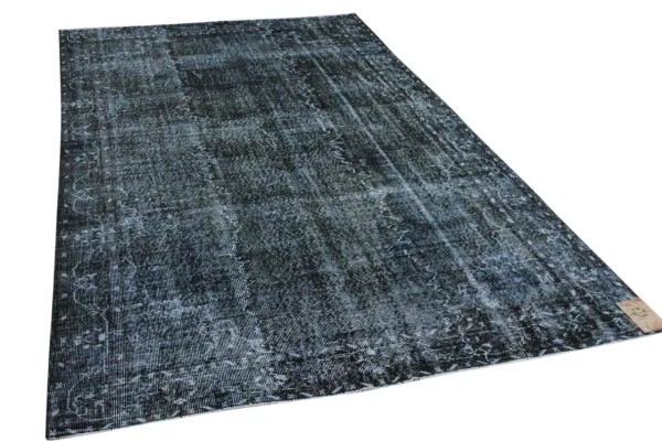 Vintage vloerkleed zwart nr:35156 293cm x 186cm