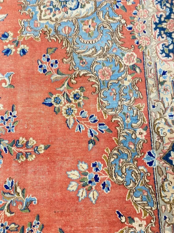 Vintage kirman vloerkleed 31904 395cm x 301cm