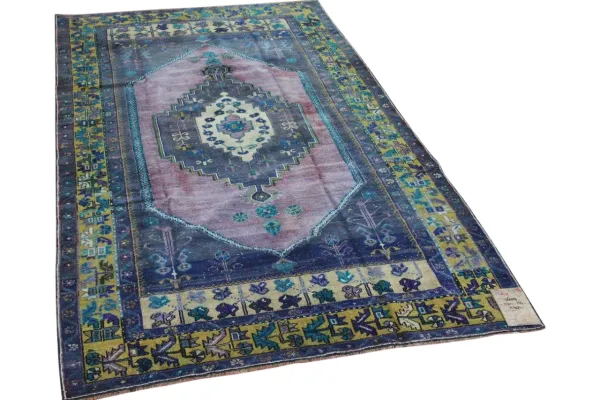 vintage vloerkleed met paars nr.56029 240cm x 150cm