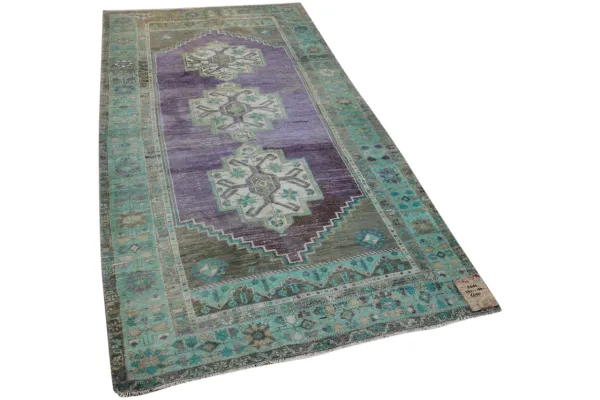 Vintage vloerkleed met paars 56163 264cm x 130cm