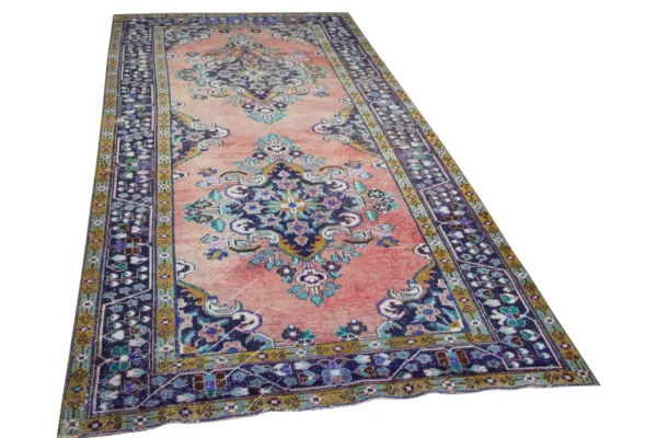 Vintage vloerkleed loper 56299 337cm x 145cm