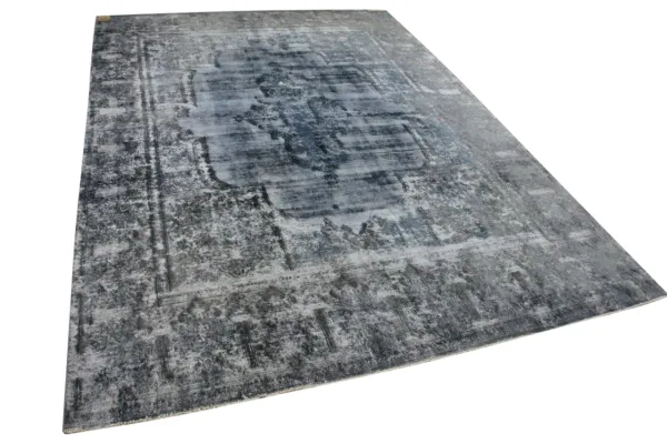 Vintage vloerkleed zwart, nr.59498  422cm x 297cm  