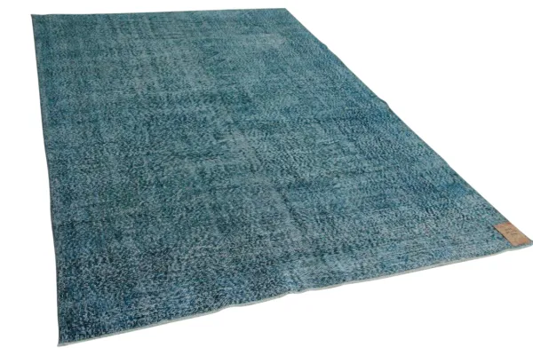 vintage vloerkleed blauw 302cm x 206cm  