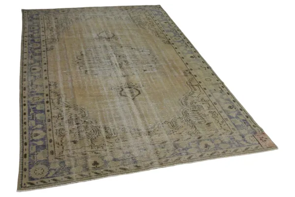 vintage vloerkleed oranje bruin kleuren 266cm x 179cm  